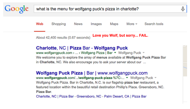 What is the Wolfgang Puck Pizza menu?