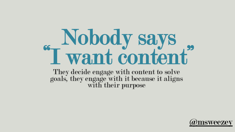 Nobody Says I Want Content